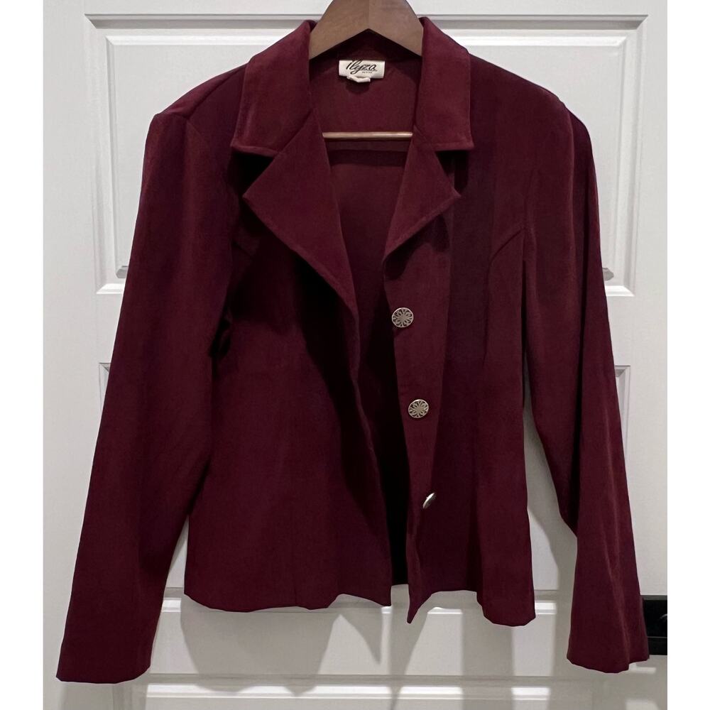 Ilyza Women's Petite Blazer Shoulder Pads Office Event Career Professional